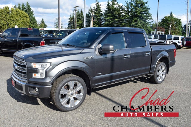 2016 Ford F-150 LIMITED PICKUP 4D 5 1/2 FT in Charcoak — front three-quarter view