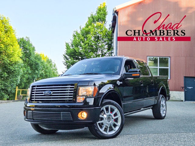 2011 Ford F-150 HARLEY-DAVIDSON PICKUP 4D 5 1/2 FT in Black — front three-quarter view