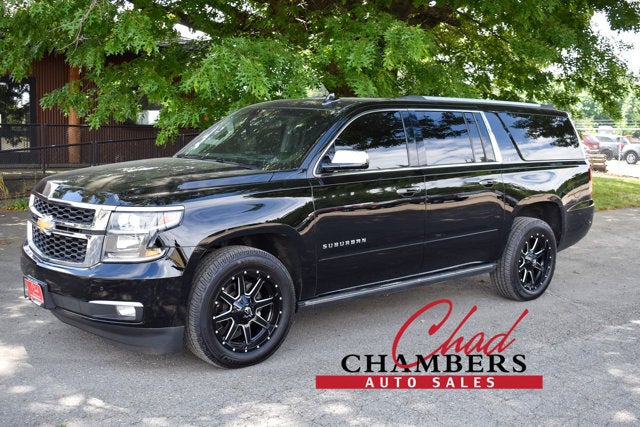 2016 Chevrolet Suburban LTZ in Black — front three-quarter view