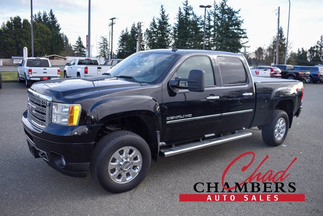 2014 GMC Sierra 3500HD DENALI PICKUP 4D 6 1/2 FT in Black — front three-quarter view