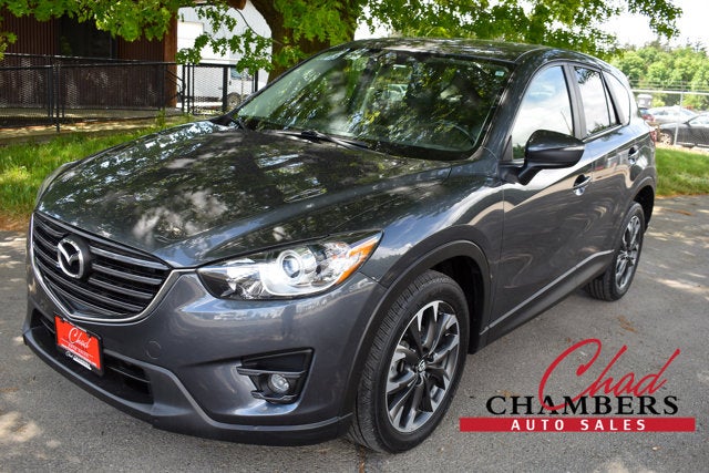 2016 Mazda Mazda CX-5 Grand Touring in Meteor Gray Mica — front three-quarter view